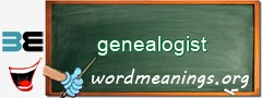 WordMeaning blackboard for genealogist